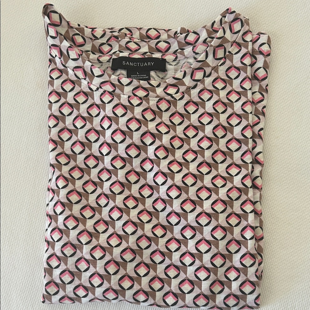Sanctuary Perfect Tee, Petal Grid, L